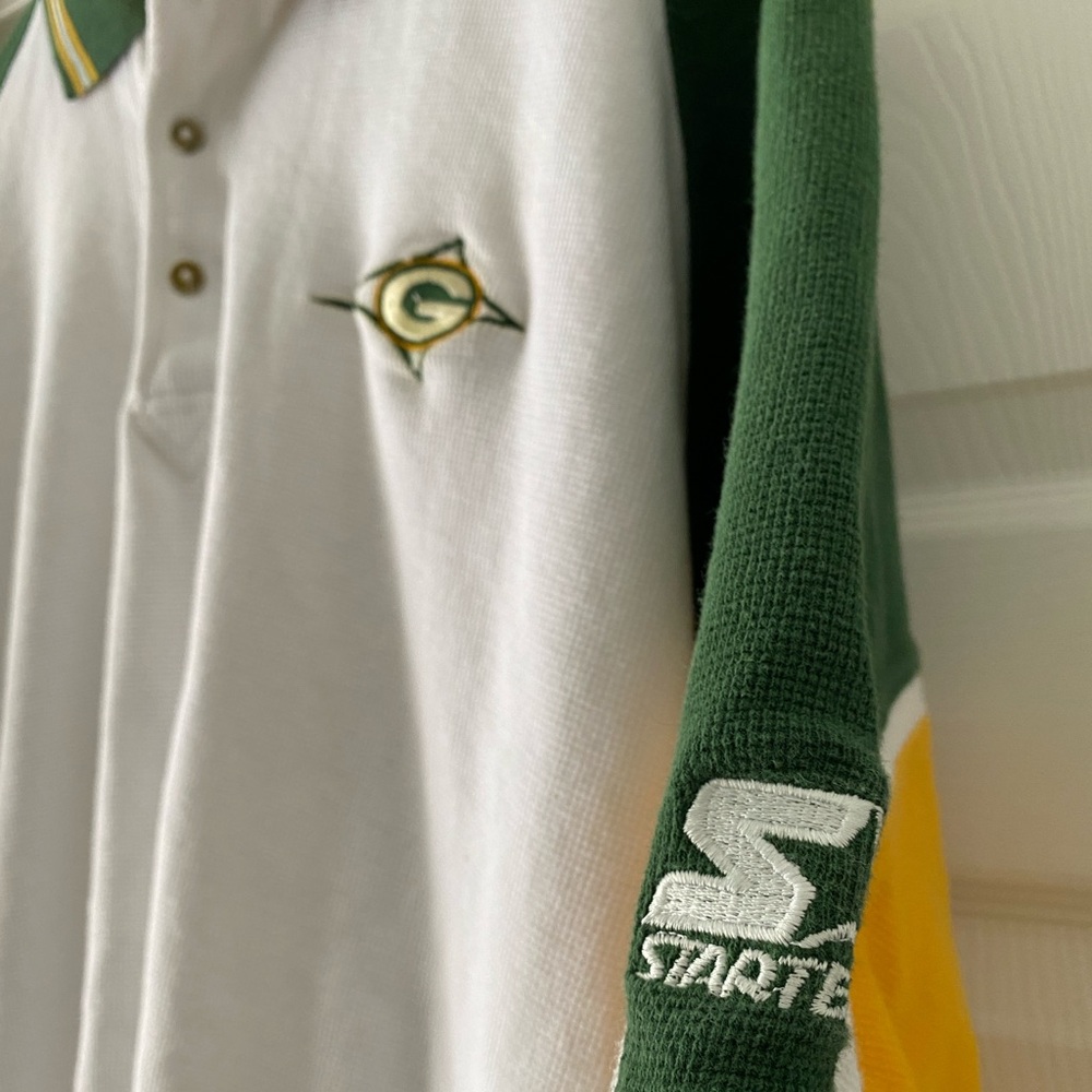 Vintage Y2K Cotton Starter Green Bay Packers Polo Size XXL